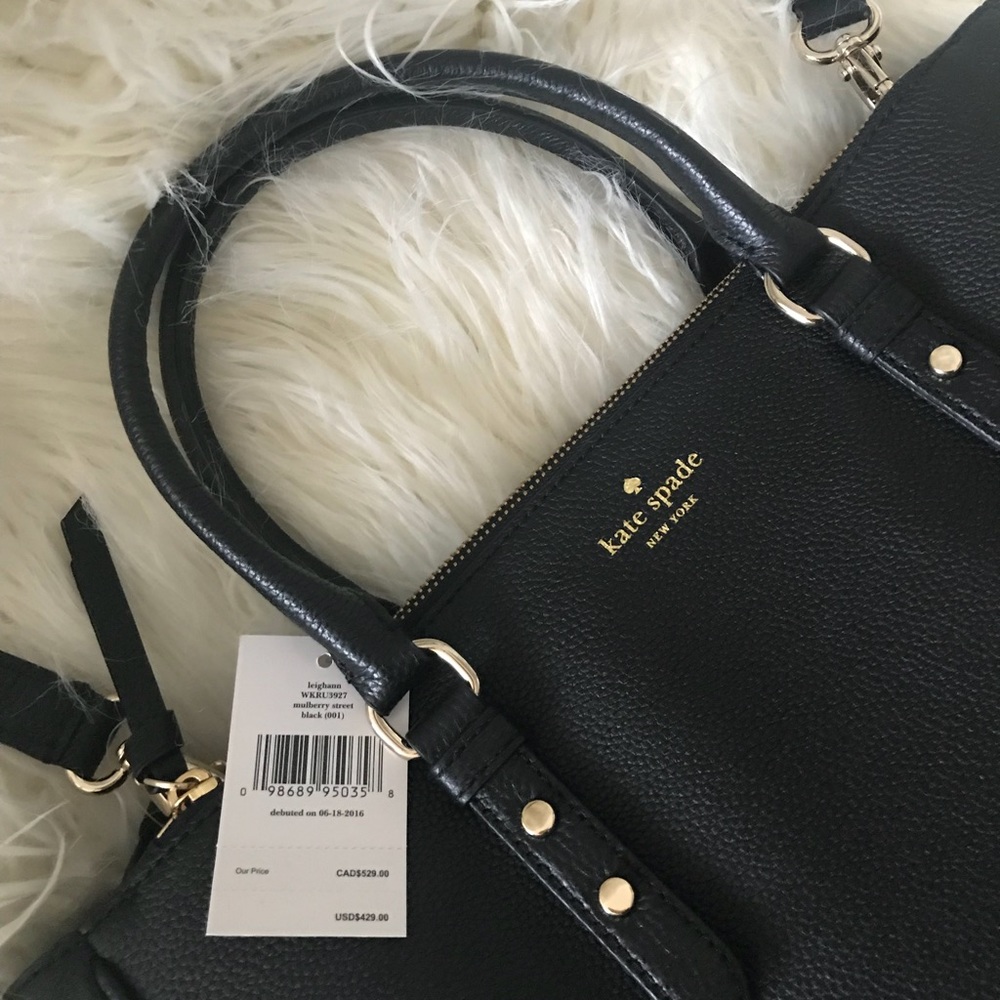 NWT Kate Spade Leighann Mulberry Street Black Bag